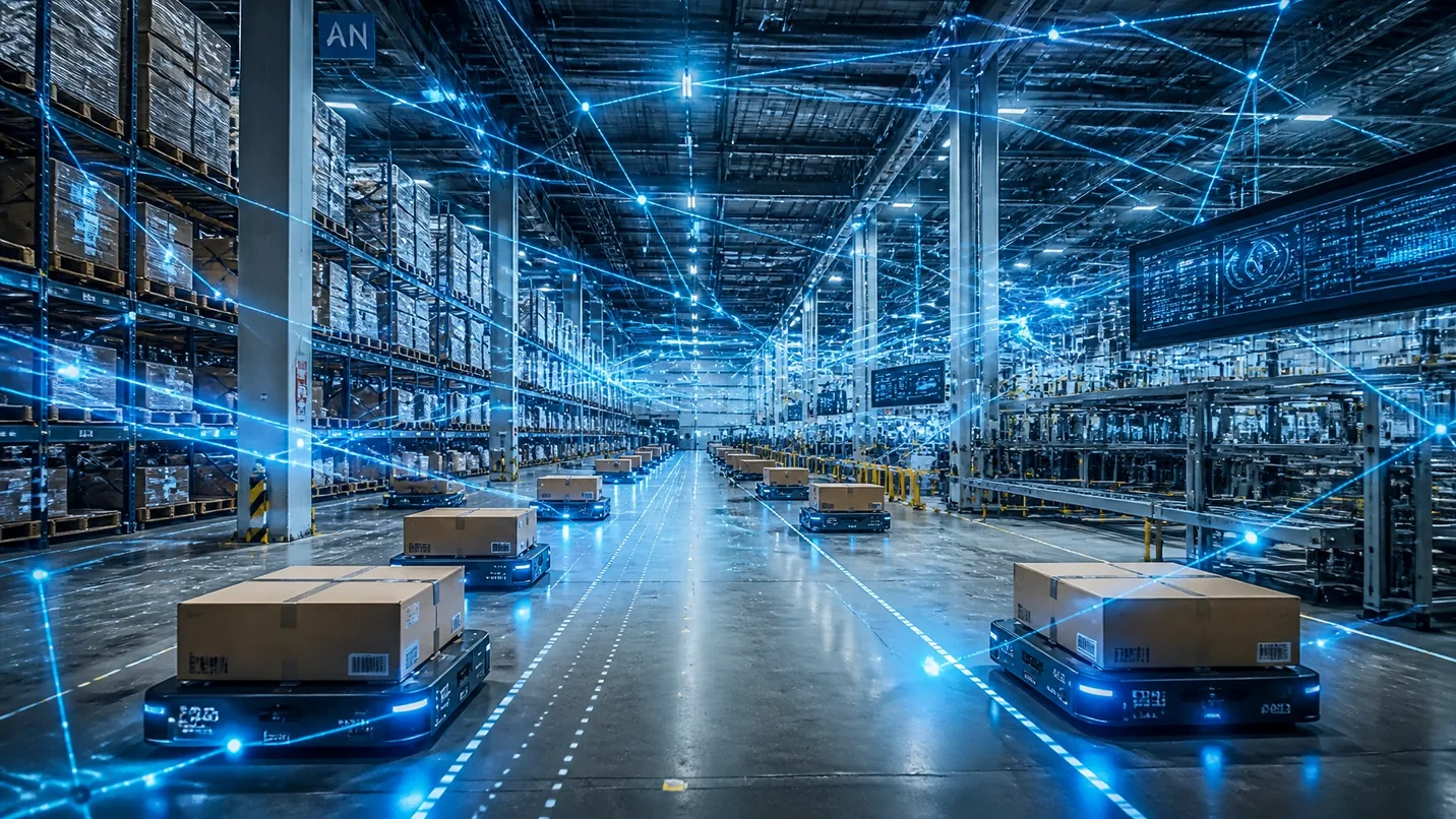 Operação logística e de e-commerce otimizada por tecnologia