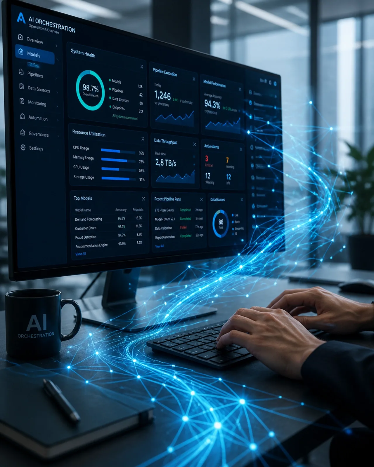 Dashboard de controle e automação de processos digitais